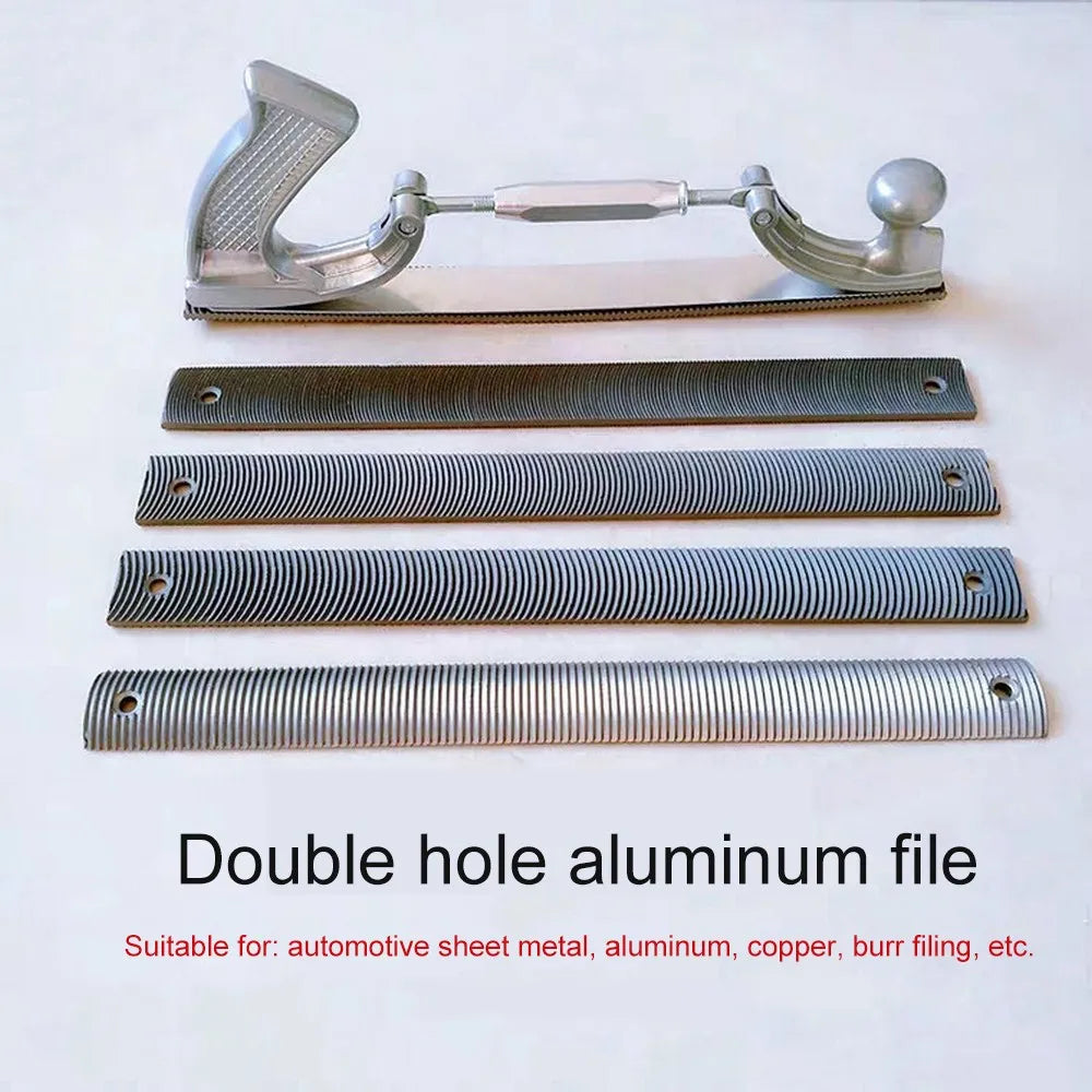 Adjustable Milled Tooth File Holder – Car Body Polisher Tool Kit for Metal Panel Polishing & Curved Steel Dent Repair Set