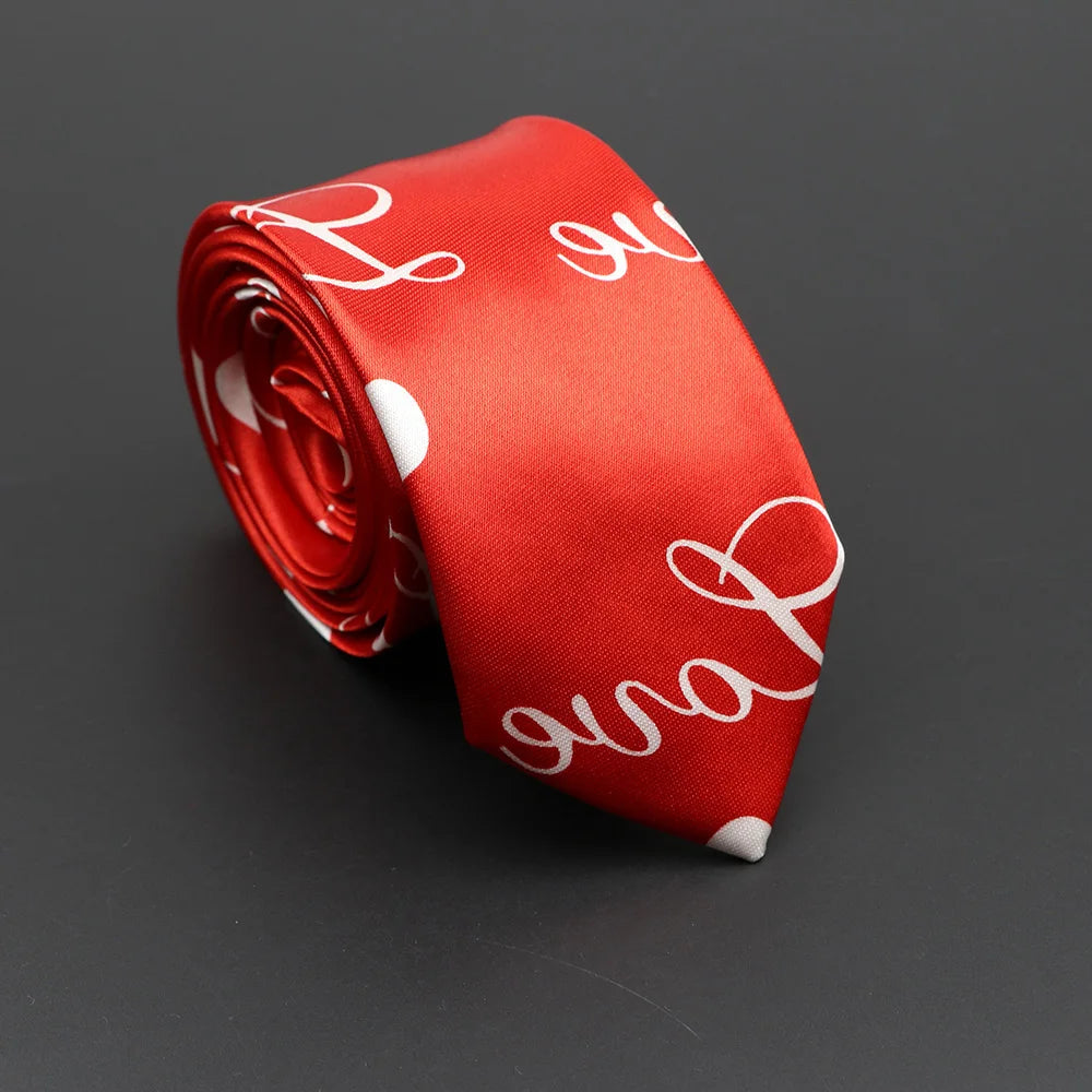 Musical Notes Slim Necktie - Silky Piano & Guitar Print Tie for Men & Women, Elegant Fashion Gift