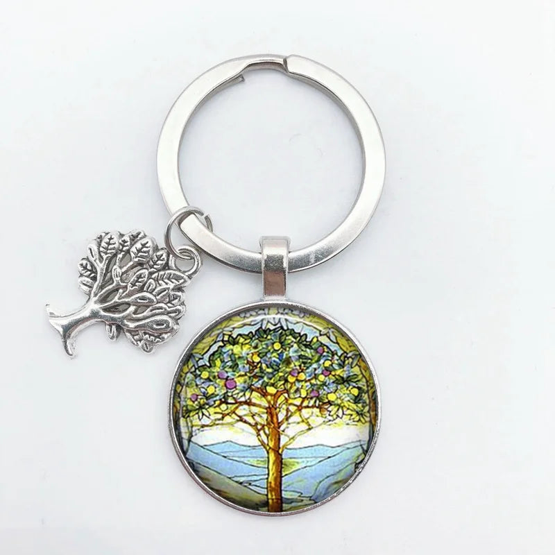 Tree of Life Keychain – Vintage Handmade Fashion Key Ring Jewelry Gift for Men & Women Party & Everyday Use Accessories