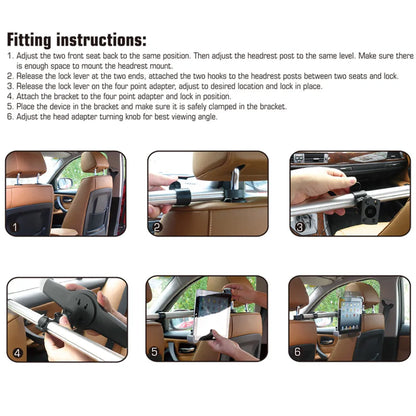 Adjustable Car Tablet Headrest Holder: Mount Stand for 7-13" Tablets - Road Trip Essential for Kids