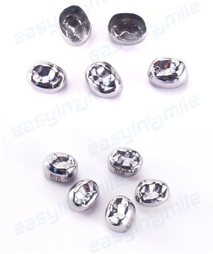 5PCS EASYINSMILE Kids Stainless Steel Dental Crowns – Primary Molar Teeth Refill D2-D7