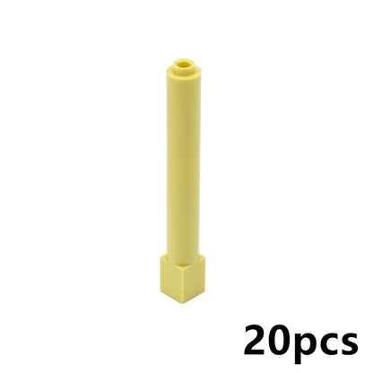 1x1x6 Pillar Building Blocks - DIY Creative Assembly Bricks Compatible with Classic Building Toys, Bulk Educational Model Pieces