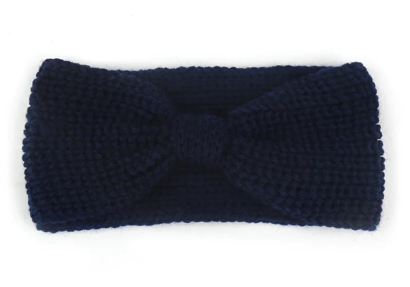Women's Solid Color Knitted Headband – Elastic Twisted Turban Headwrap, Winter Hair Band for Girls, Fashion Hair Accessories