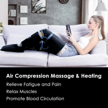 Foot Air Pressure Leg Massager — 360° Circulation & Muscle Relaxation Device for Lymphatic Drainage