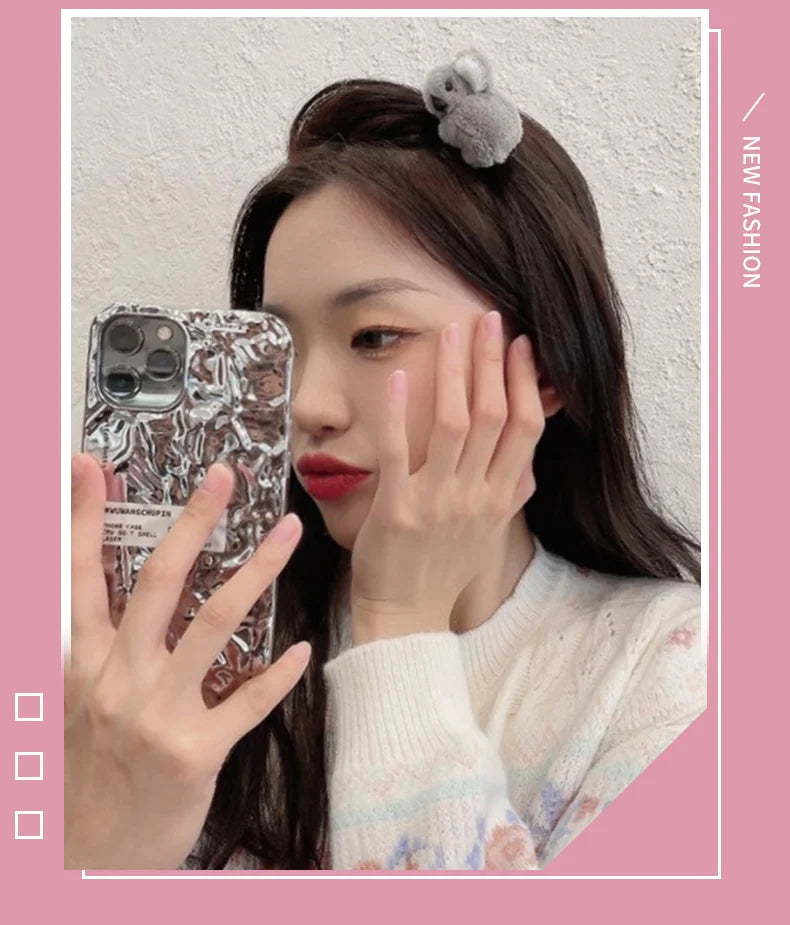 2021 Women’s Cute Koala Bear Hair Clips – Plush Side Bangs Barrettes, Soft Hairpins for Girls and Ladies Hair Accessories