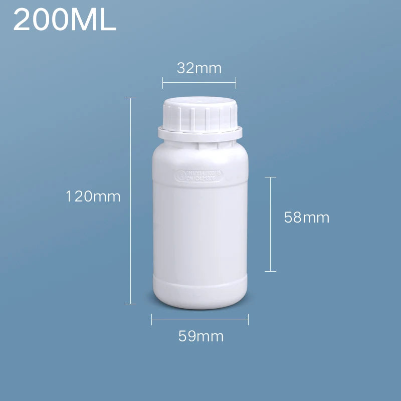 Empty Fluorinated Plastic Bottle with Tamper-Evident Cap — Leakproof Refillable Liquid Container 50ml-1000ml