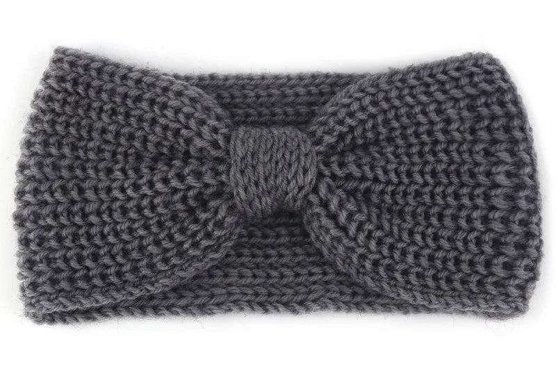 Women's Solid Color Knitted Headband – Elastic Twisted Turban Headwrap, Winter Hair Band for Girls, Fashion Hair Accessories