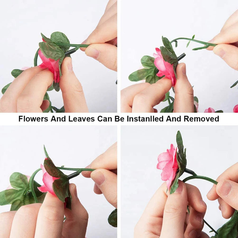 250CM Artificial Rose Flower Vine — Wedding, Home, Garden, Christmas & DIY Decoration Arch