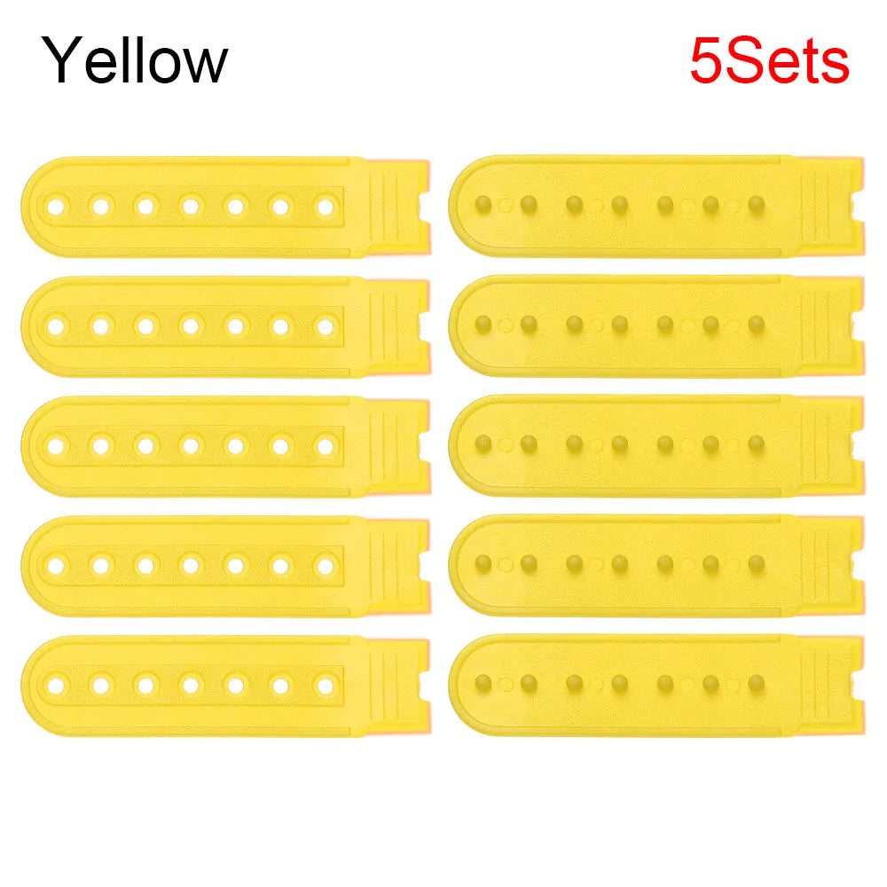 5 Sets Snapback Strap Replacement – 7-Hole Colorful Hat Repair Fastener Buckle Clip Extender for Baseball Caps