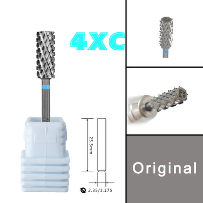RolinStar 5.35 Small Barrel Silver Tungsten Steel Carbide Nail Drill Bits – Milling Cutter German Accessories