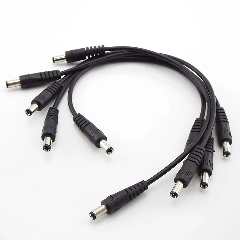 12V 3A DC Male-to-Male Power Cable - 5.5×2.1mm CCTV Adapter Extension Cord 0.5M/1M/2M