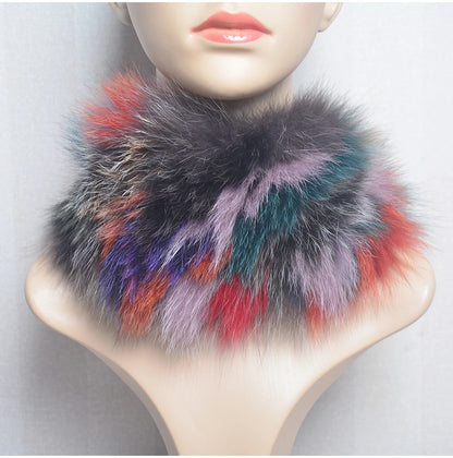 2025 Real Fox Fur Scarf and Headband – Luxury Winter Neck Warmer for Women, 100% Natural Fur, Elastic Ring Muffler