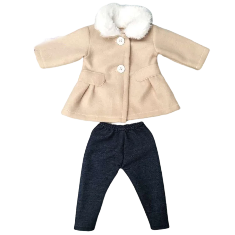 18-Inch American Girl Doll Clothes – Coat, Tights & Pants Outfit for Newborn & Baby Dolls