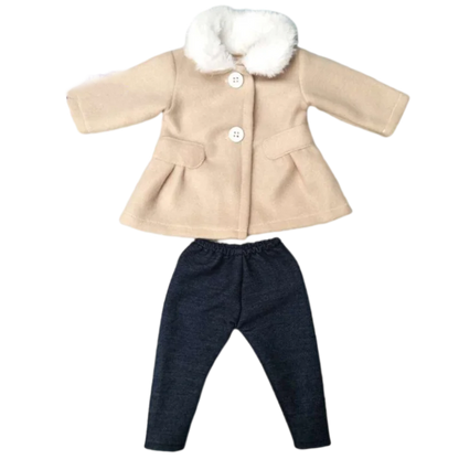 18-Inch American Girl Doll Clothes – Coat, Tights & Pants Outfit for Newborn & Baby Dolls
