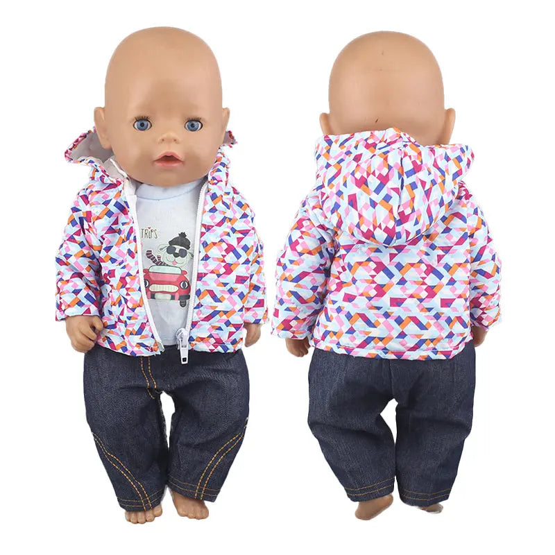 2023 New Doll Outfit Set – Cute Jumpers & Rompers for 17-Inch / 43cm Baby Reborn Dolls