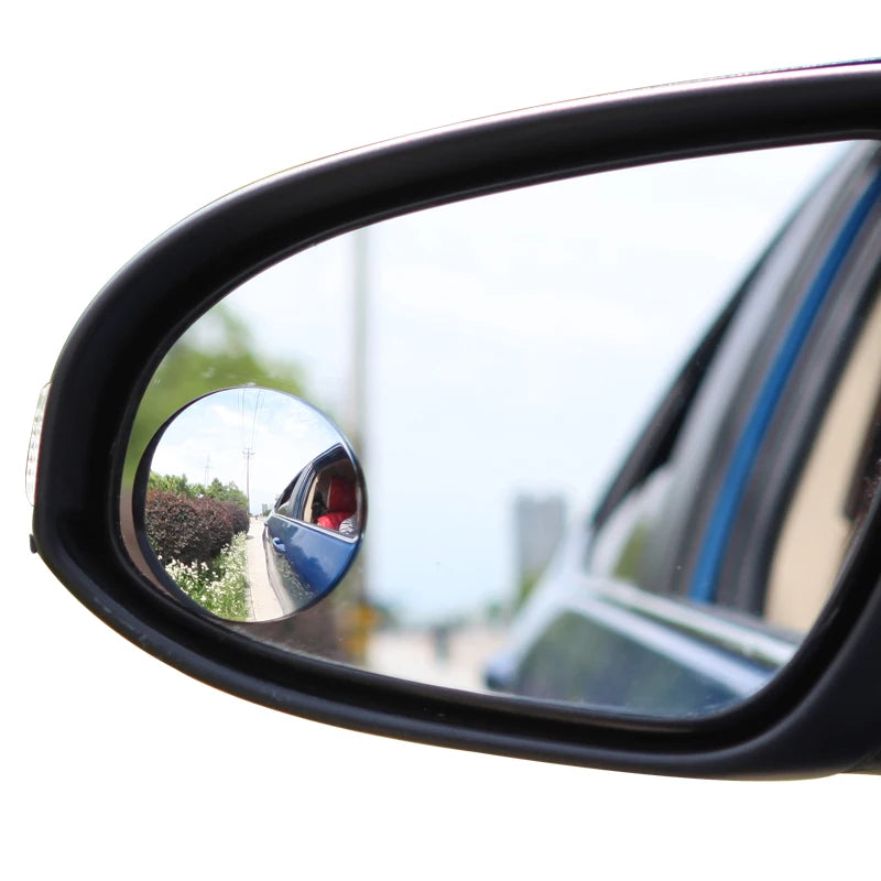 2PC 360° HD Frameless Blind Spot Mirrors – Ultrathin Wide-Angle Convex Rear View Car Accessories