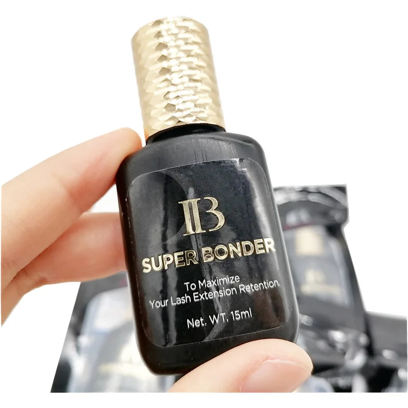 IB Super Bonder 15ml Clear Glue — Original Eyelash Extension Adhesive & Fixing Agent for False Lashes Makeup Tools