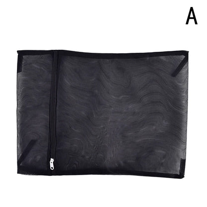 Black Nylon Mesh Laundry Bag – Zippered Washing Bag for Clothes, Bras & Delicates, Washing Machine Safe