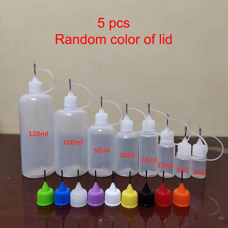 5Pcs/1Pcs Squeeze Bottles with Needle Tip for Precise Glue Application in Paper Quilling!