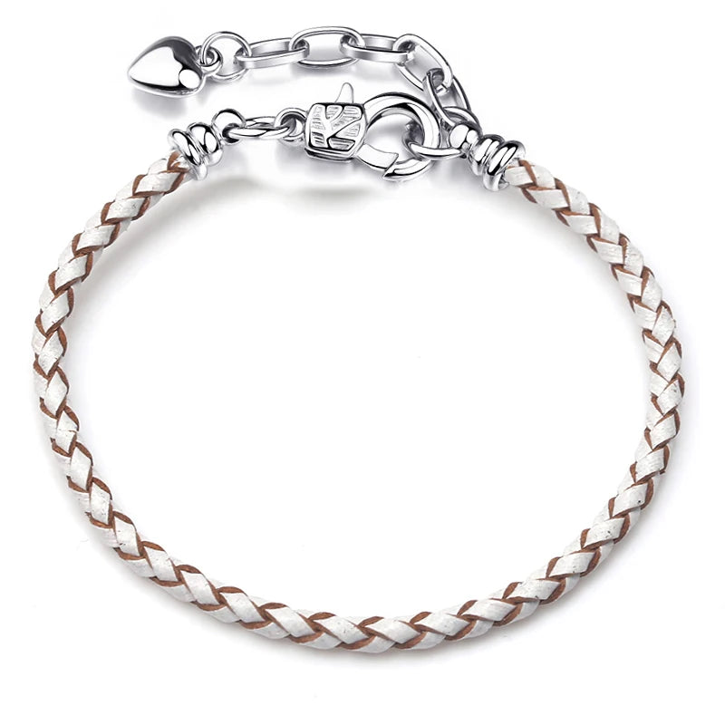 BAOPON 9-Color Leather Charm Bracelet - DIY Chain Jewelry Gift for Women & Girls