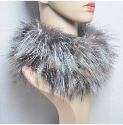 2025 Real Fox Fur Scarf and Headband – Luxury Winter Neck Warmer for Women, 100% Natural Fur, Elastic Ring Muffler