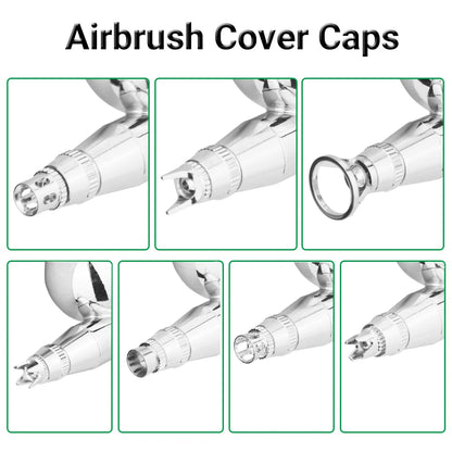 Airbrush Cover Caps – Crown, Tomahawk, Hollow Condensing & Spatter Fan Caps Accessory