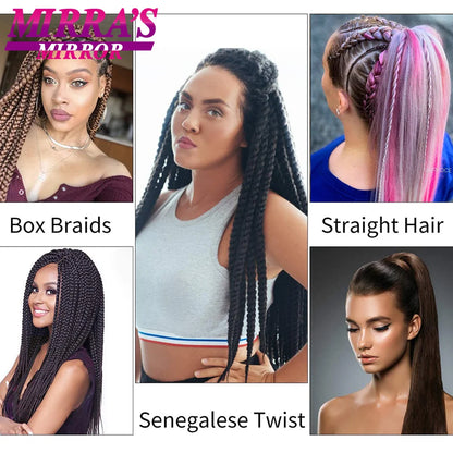 26-Inch Pre-Stretched Braiding Hair Extensions – Synthetic Afro Crochet Braids for DIY, Jumbo Braid in Purple, Pink, Peach & Red