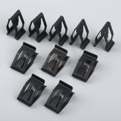 10Pcs Car Dashboard Trim Clips - Black Metal Rivet Fasteners for Ford, Mazda, Audi, Toyota