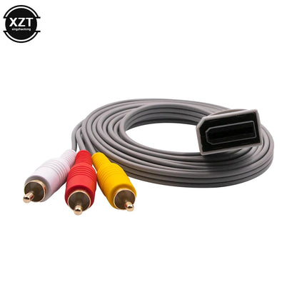 1.8m 3-RCA AV Cable for Nintendo Wii – Gold-Plated Composite Audio Video Cord