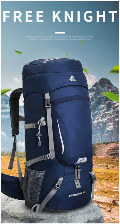 Men’s 60L Large Hiking Backpack — Mountaineering, Camping, Climbing & Outdoor Sport Rucksack XA108Y