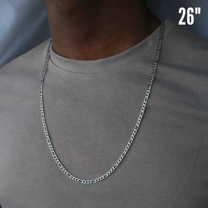 Fashion Classic Figaro Chain Necklace - Stainless Steel Long Chain for Men and Women