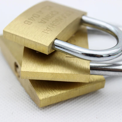 Same Key Copper Padlock – Wolf Head Brass Lock for Doors & Small Locks (20mm-40mm) with 3 Keys, Rust-Resistant