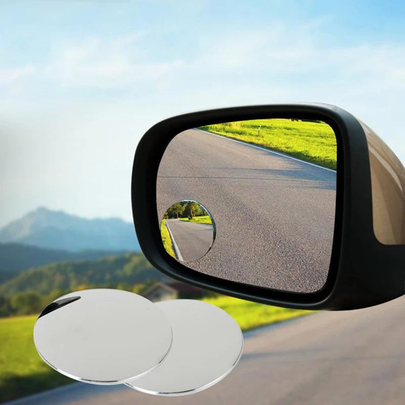 2PC 360° HD Frameless Blind Spot Mirrors – Ultrathin Wide-Angle Convex Rear View Car Accessories