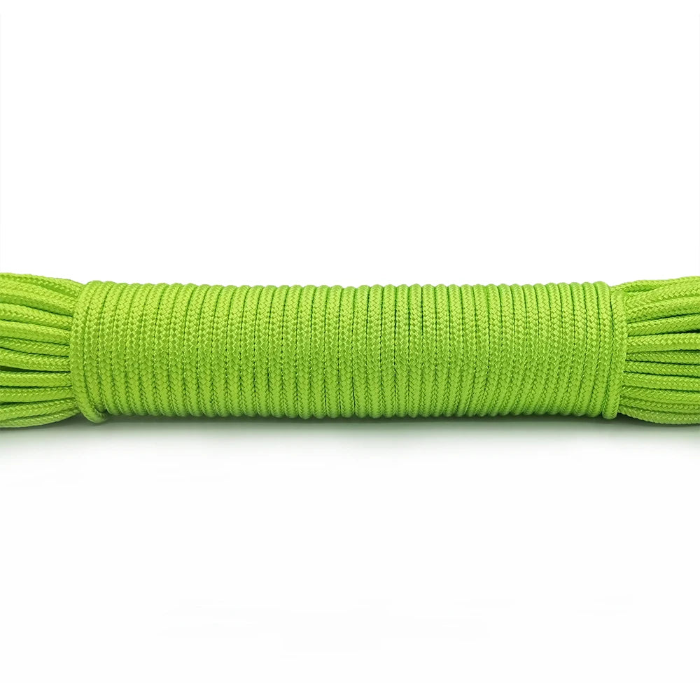 100FT 3mm Paracord Rope – Heavy Duty Parachute Cord for Hiking, Camping, Survival & DIY Bracelets