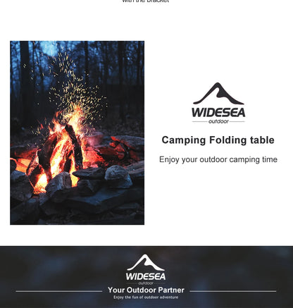 Widesea Camping Folding Table – Portable Picnic & Travel Furniture for Outdoor Fishing & Tourism