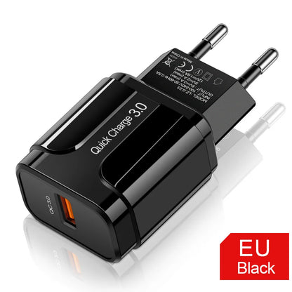 Quick Charge 3.0 USB Fast Charger 5V 3A – Universal QC 4.0 Adapter for iPhone, Samsung, Xiaomi & Tablets