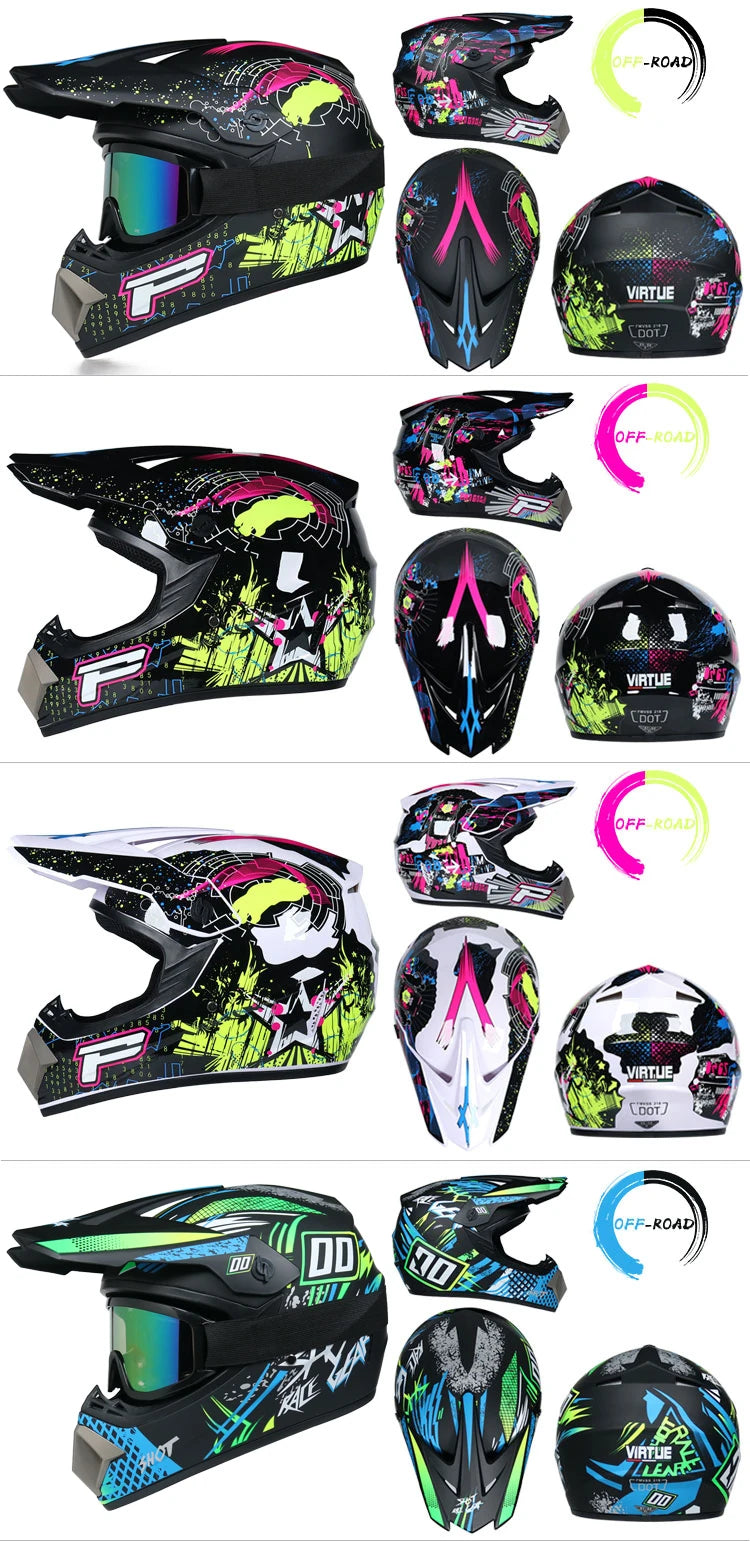 Children's Off-Road Motorcycle Helmet - Bike Downhill AM DH Cross & Motocross Capacete Casco for Kids