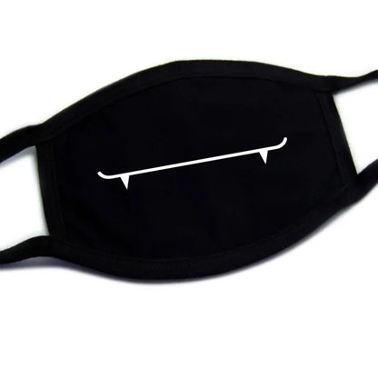 Kawaii Anime Expression Cotton Face Mask – Breathable Smile Mouth Muffle for Unisex Korean Style