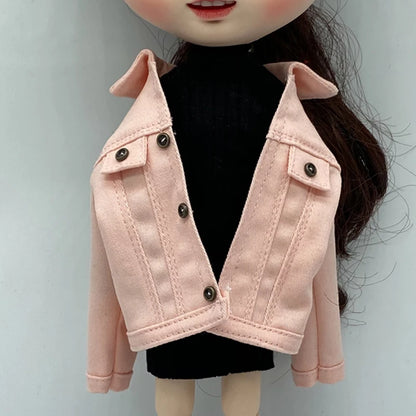 Blythe Doll Denim Clothes – Fashion Jacket & Outfit for OB24 Azone 1/6 Doll Accessories