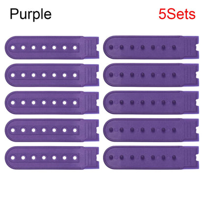 5-Set Snapback Strap Replacement - 7-Hole Adjustable Hat Repair Buckle for Baseball Caps