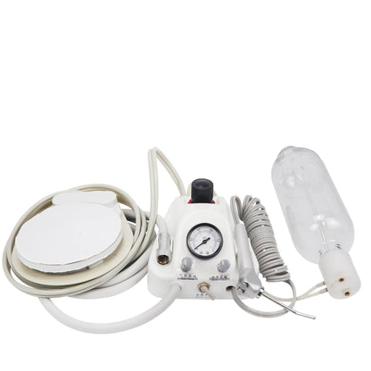 Portable Dental Turbine Unit – Works with Air Compressor, 3-Way Syringe, 2/4 Holes, Teeth Whitening Dentistry Equipment