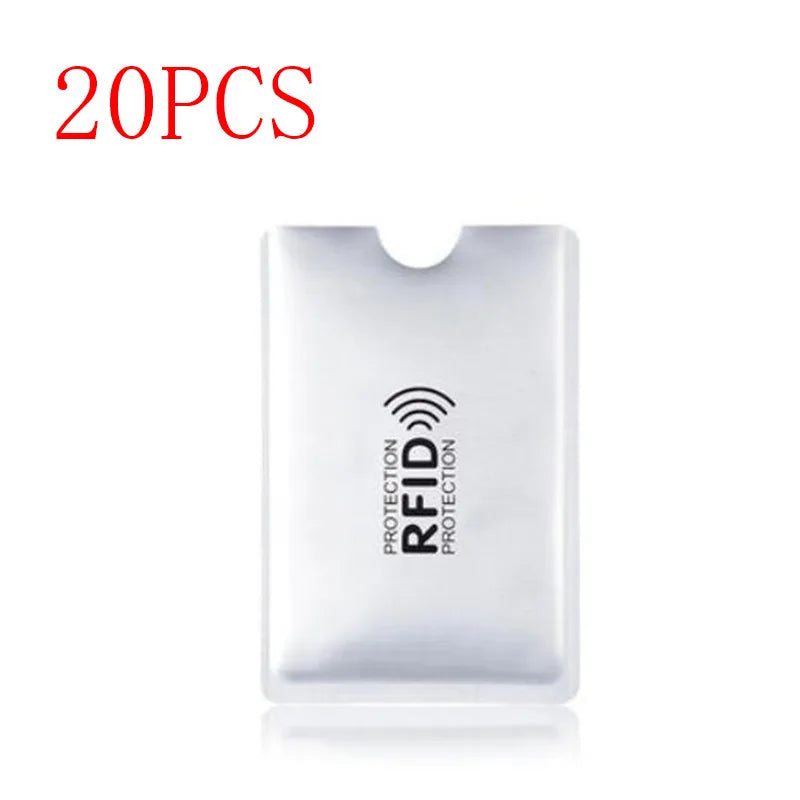20PCS RFID Card Holder Sleeves - NFC Blocking Aluminum Metal Credit Card Protector Case
