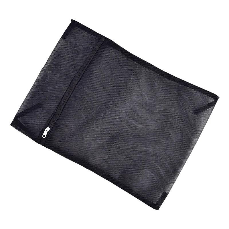 Black Nylon Mesh Laundry Bag – Zippered Washing Bag for Clothes, Bras & Delicates, Washing Machine Safe
