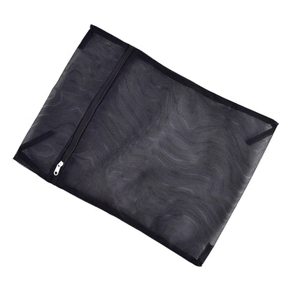 Black Nylon Mesh Laundry Bag – Zippered Washing Bag for Clothes, Bras & Delicates, Washing Machine Safe