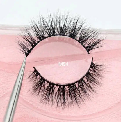Visofree 3D Mink Eyelashes – Thick Handmade Full Strip Cruelty-Free False Lashes for Makeup M56