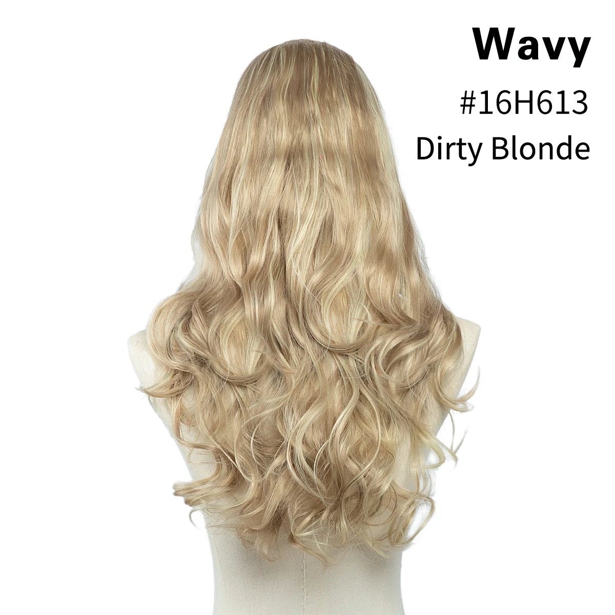 Synthetic U-Part Clip-in Hair Extensions – Long, Straight, Thick Blonde Hairpieces (16, 20, 24 Inch)