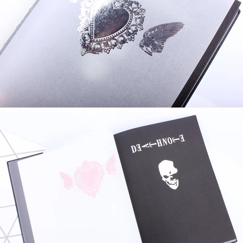 A5 Anime Death Note Notebook Set – Leather Journal, Collectible School Writing Journal with Large Anime Theme