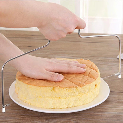 Adjustable Height Cake Cut Slicer: Stainless Steel Device for Cake Decorating - DIY Bakeware Kitchen Cooking Tool