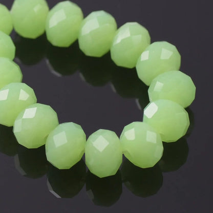 Czech Crystal Spacer Beads - Rondelle Faceted Glass Beads in Multiple Sizes for DIY Jewelry Making Crafts