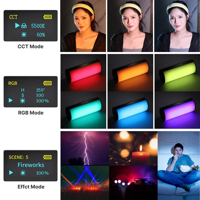 Ulanzi i-Light VL119 RGB LED Light Wand – 2500–9000K Magnetic Tube Light for Photography, Video & Vlog, Handheld Portable Lighting Stick